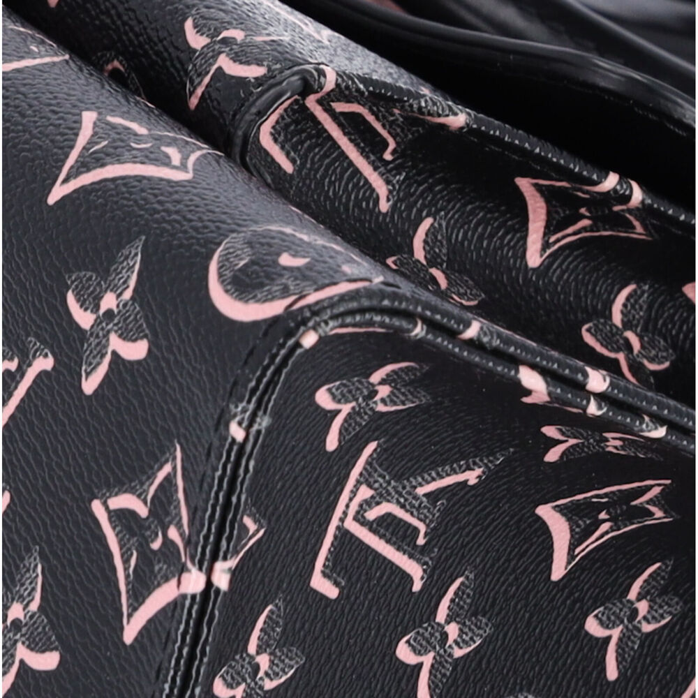 Louis Vuitton Onthego MM Monogram Tote Bag M46154 Noir Monogram Watercolor Pink - Picture 4 of 14